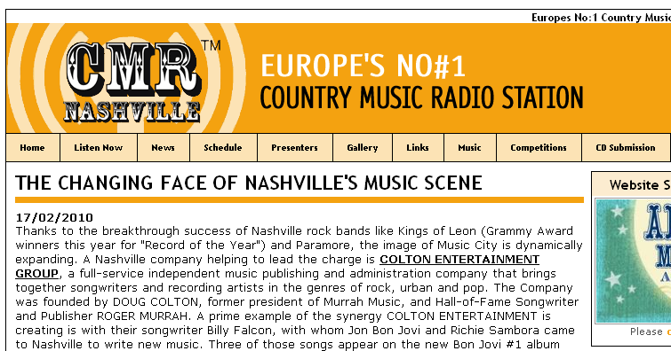 Colton on CMR Nashville